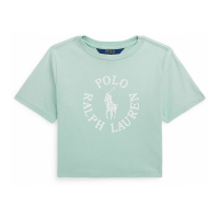 Polo Ralph Lauren 'Big Pony Logo Cotton Jersey' T-Shirt für kleinkind & kleine Mädchen