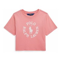 Polo Ralph Lauren 'Big Pony Logo Cotton Jersey' T-Shirt für kleinkind & kleine Mädchen