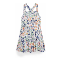 Polo Ralph Lauren 'Tropical-Print Linen-Cotton' Kleid für kleinkind & kleine Mädchen