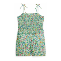 Polo Ralph Lauren 'Floral Smocked Cotton Batiste' Strampler für große Mädchen