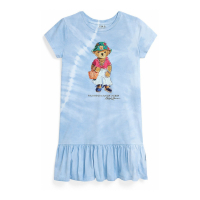 Polo Ralph Lauren Robe T-shirt 'Tie-Dye Polo Bear Cotton' pour Grandes filles