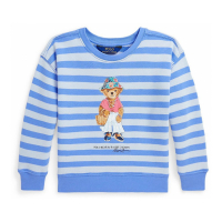 Polo Ralph Lauren 'Polo Bear French Terry Long Sleeve' Sweatshirt für kleinkind & kleine Mädchen