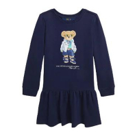 Ralph Lauren Kids 'Polo Bear Fleece' Kleid für Kleine Mädchen
