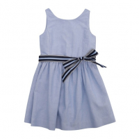 Ralph Lauren Kids 'Cotton Oxford' Kleid für Kleine Mädchen