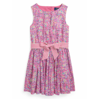 Ralph Lauren Kids 'Floral Cotton Poplin' Kleid für Kleine Mädchen