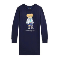 Ralph Lauren Kids 'Polo Bear Fleece' Kleid für große Mädchen