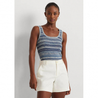 LAUREN Ralph Lauren Women's 'Striped Linen Cotton Sweater' Tank Top