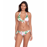LAUREN Ralph Lauren 'Watercolor Tropical Floral Side Tie Scoop Hipster' Bikini für Damen