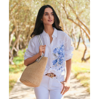 LAUREN Ralph Lauren Women's 'Floral' Linen Shirt