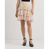 LAUREN Ralph Lauren Women's 'Floral Crinkle Georgette Tiered' Skirt