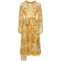 Dolce&Gabbana Robe Midi 'Majolica Silk Wrap' pour Femmes