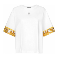 Dolce&Gabbana Women's 'Majolica-Trim' T-Shirt