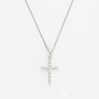 Diamond & Co Women's 'Croix Brillante' Pendant with chain