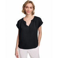 Calvin Klein 'Short Sleeve Textured Blouse' pour Femmes