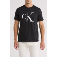Calvin Klein T-shirt 'Text Monogram Logo Graphic' pour Hommes