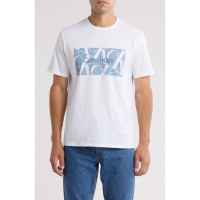 Calvin Klein T-shirt 'Tilt Text Layer Logo Graphic' pour Hommes