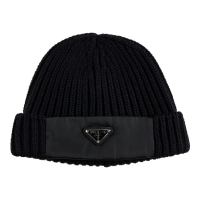 Prada Men's 'Logo-Plaque' Beanie