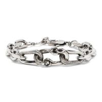 Alexander McQueen Men's 'Snake & Skull Chain' Bracelet