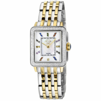 Gevril GV2 Women's Padova Gemstone Multi Color White Dial, Two Tone -Gold Watch