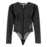 Elisabetta Franchi Body 'Flocked Monogram' pour Femmes