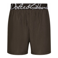 Dolce & Gabbana Men's 'Logo-Waistband' Swimming Shorts