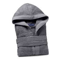 Caleffi Soft Anthracite Hooded Bathrobe