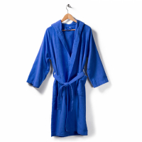 Caleffi Microsponge Blue Hooded Bathrobe