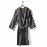 Caleffi Microsponge Anthracite Hooded Bathrobe