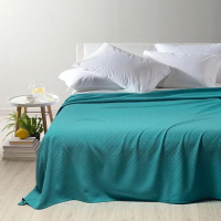 Caleffi Rodeo Turquoise Lightweight Bedspread  - Single size bed