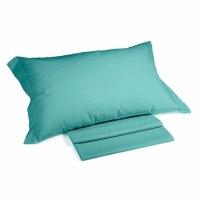 Caleffi Plain Turquoise Sheet Set - Doppel size bed, 4 Stücke