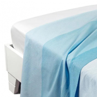 Caleffi Joy Turquoise Cotton Flat Sheet - Single size