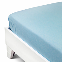 Caleffi Joy Turquoise Cotton Fitted Sheet - King size bed