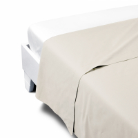 Caleffi Percalle Ivory Flat Sheet - King size bed