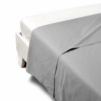 Caleffi Percalle Gray Flat Sheet - King size bed