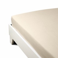 Caleffi Percalle Ivory Fitted Sheet - King size bed