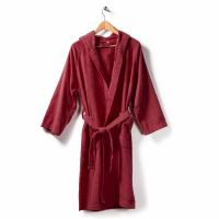 Caleffi Microsponge Bordeaux Hooded Bathrobe