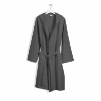 Caleffi Polo Anthracite Hooded Bathrobe