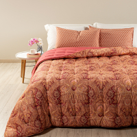 Caleffi Paisley Burgundy Quilted Bedspread - Super King size bed