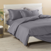 Caleffi Satin Gray Bed Linen Set  - King size bed, 4 Stücke