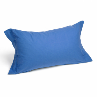 Caleffi Set of Plain Blue Flannel Pillowcases  - 2 Stücke