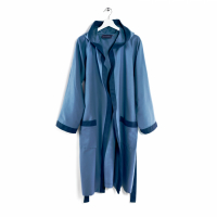 Caleffi Tecno Bicolor Blue Hooded Bathrobe