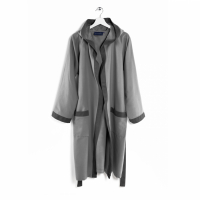 Caleffi Tecno Bicolor Anthracite Hooded Bathrobe