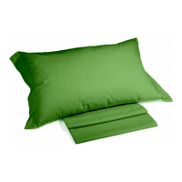 Caleffi Plain Green Sheet Set - Einzel size bed, 3 Stücke