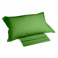 Caleffi Plain Green Sheet Set - King size bed, 4 Stücke