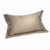 Caleffi Set of Satin Plain Dove Gray Pillowcases  - 2 Stücke