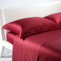 Caleffi Satin Burgundy Sheet Set - King size bed, 4 Stücke