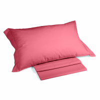 Caleffi Plain Coral Sheet Set - Einzel size bed, 3 Stücke