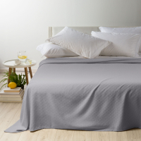 Caleffi Rodeo Gray Lightweight Bedspread  - Super King size bed