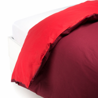 Caleffi Plain Burgundy Duvet Cover - King size bed