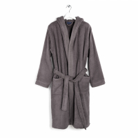 Caleffi Gim Anthracite Hooded Bathrobe